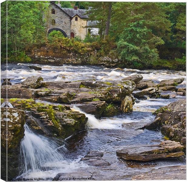 The Falls of Dochart, Killin, Scotland Canvas Print by Jane McIlroy