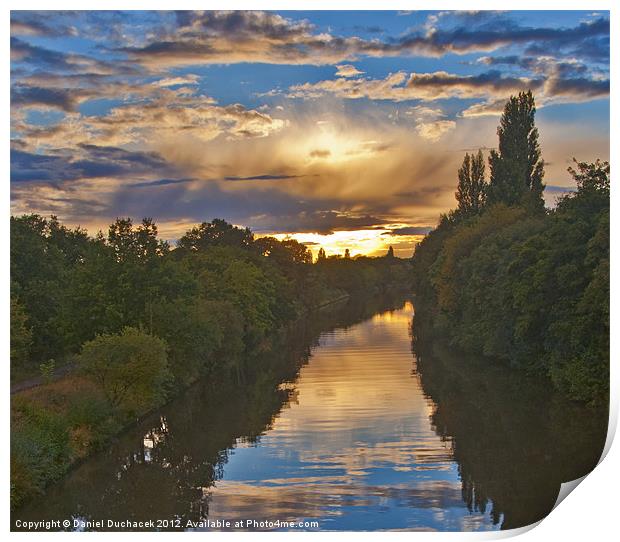 sunset over the thames Print by Daniel Duchacek