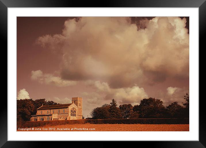 Edgefield Church, Norfolk Framed Mounted Print by Julie Coe