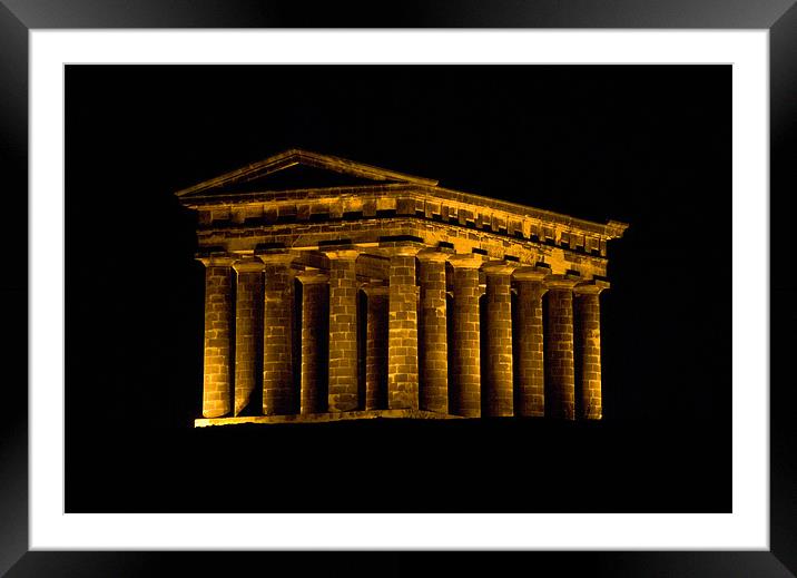 Penshaw Monument Night Framed Mounted Print by eric carpenter