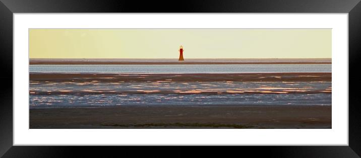 Whiteford Lighthouse. Framed Mounted Print by Becky Dix