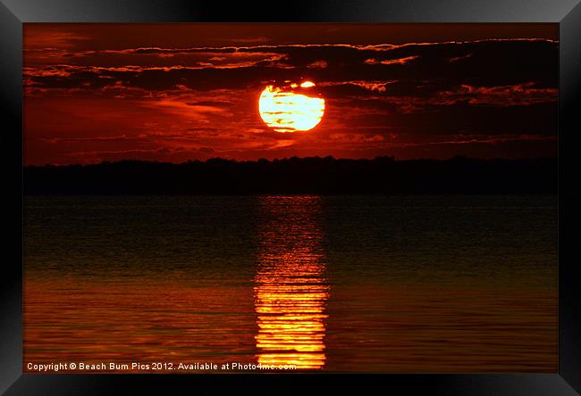 Multiline Sunset Framed Print by Beach Bum Pics