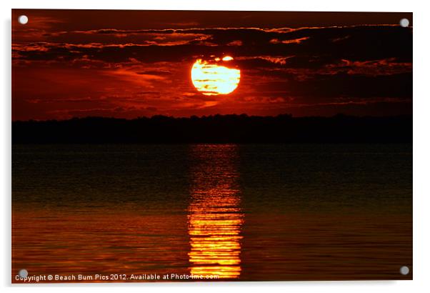 Multiline Sunset Acrylic by Beach Bum Pics