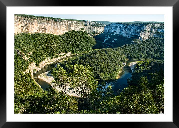 The Cirque d'Ardeche Framed Mounted Print by Jacqi Elmslie