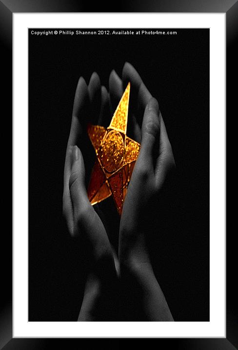 Hands and star Framed Mounted Print by Phillip Shannon