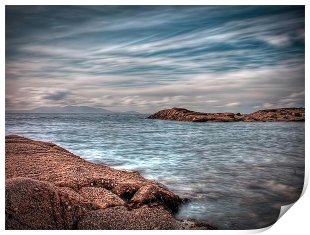 Isle of Arran from Troon Print by Aj’s Images