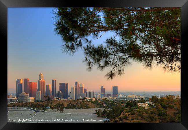 Blue Sky L.A. Framed Print by Panas Wiwatpanachat