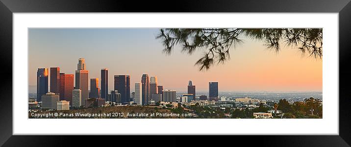 Blue Sky L.A. Framed Mounted Print by Panas Wiwatpanachat