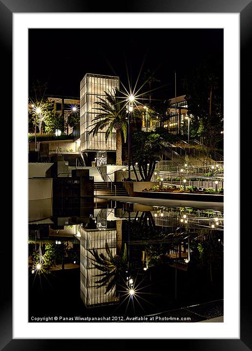 Grand Park Reflection Framed Mounted Print by Panas Wiwatpanachat