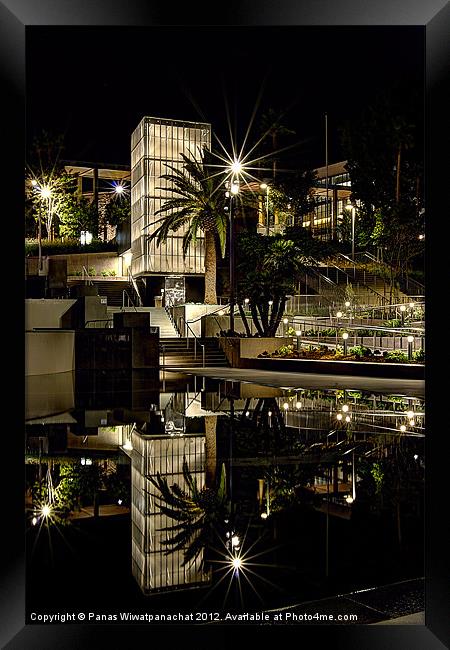 Grand Park Reflection Framed Print by Panas Wiwatpanachat