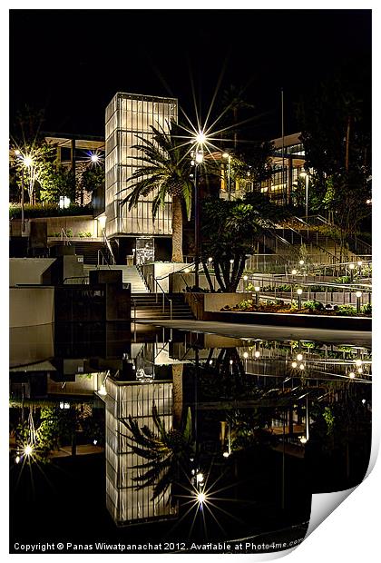 Grand Park Reflection Print by Panas Wiwatpanachat