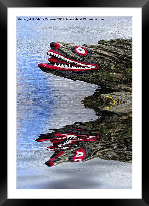 Crocodile Rock Framed Mounted Print by Valerie Paterson