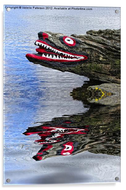 Crocodile Rock Acrylic by Valerie Paterson