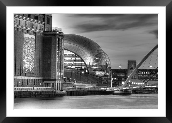 Gateshead Quayside Framed Mounted Print by Phil Emmerson
