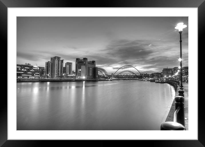 Newcastle Gateshead Quays Framed Mounted Print by Phil Emmerson