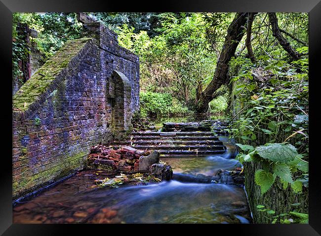 Mill Falls Framed Print by michael perry