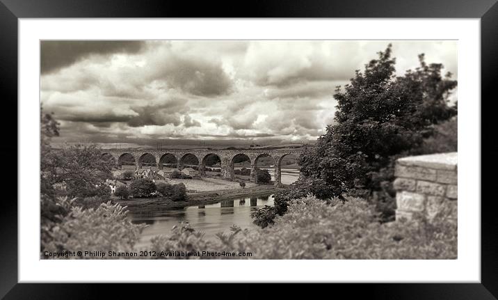 Railway bridge Framed Mounted Print by Phillip Shannon