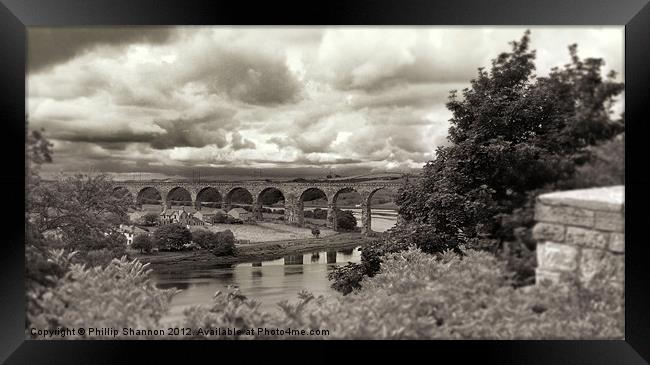 Railway bridge Framed Print by Phillip Shannon