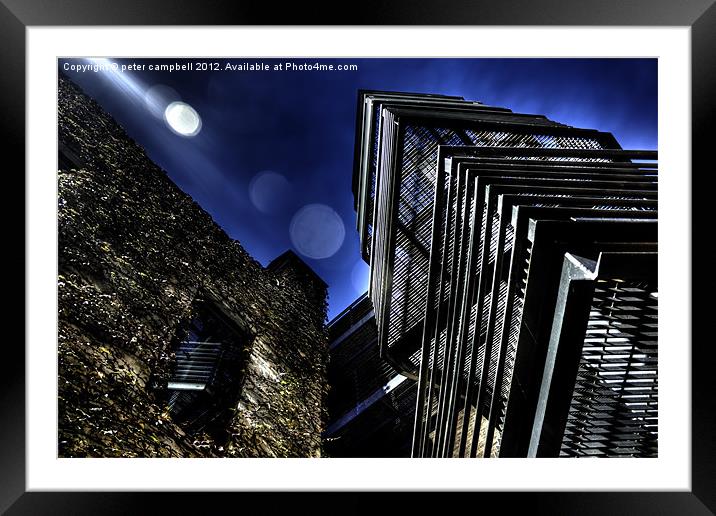 Fire Escape in the Night! Framed Mounted Print by peter campbell