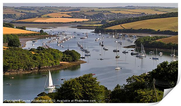 Kingsbridge Estuary from East Portlemouth, South H Print by Louise Heusinkveld