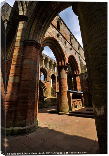 Interior of Lanercost Priory, Cumbria Canvas Print by Louise Heusinkveld