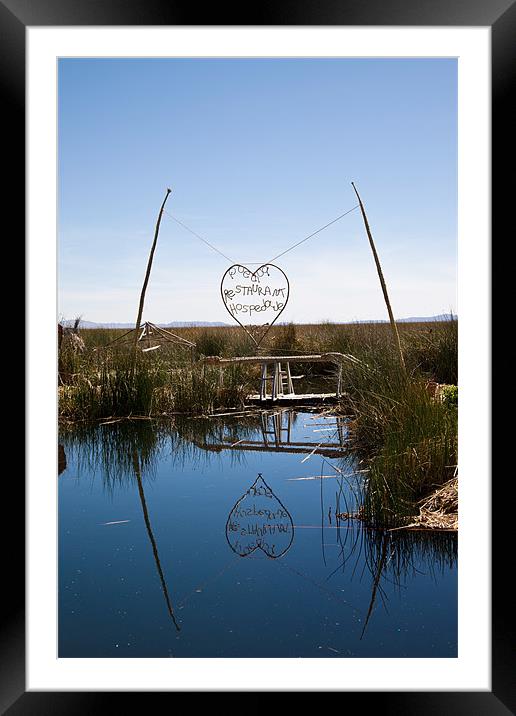 The floating Islands of lake Titikaka Puno Peru So Framed Mounted Print by Gail Johnson