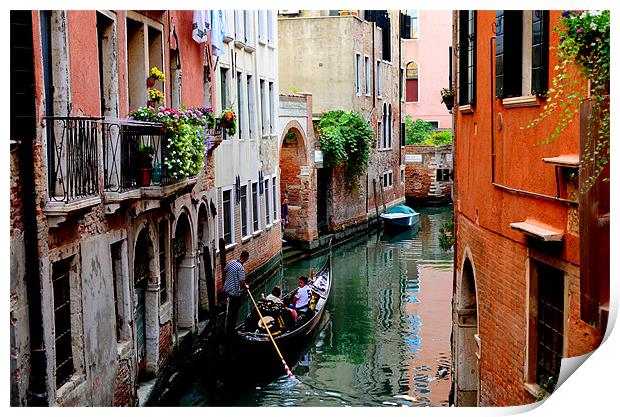 Canal in Venice Print by barbara walsh