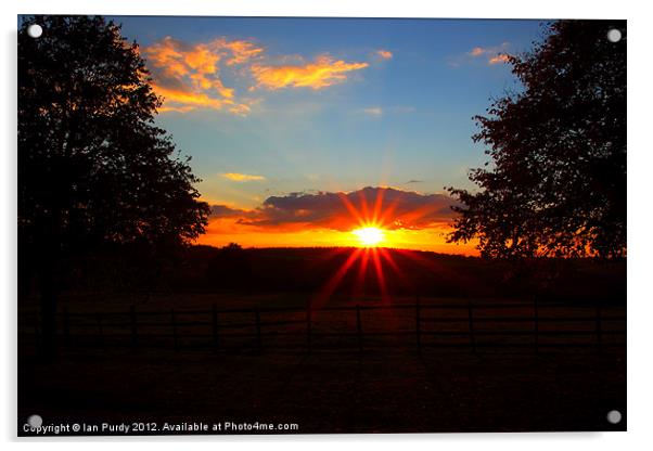 Autumn sunset Acrylic by Ian Purdy