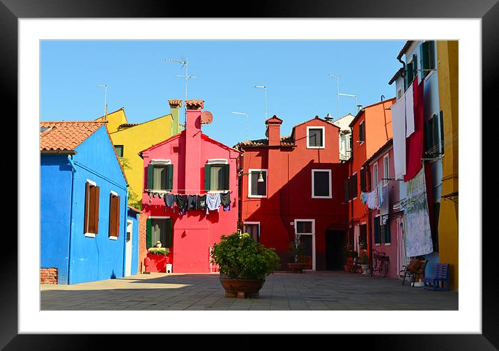 Burano Framed Mounted Print by barbara walsh