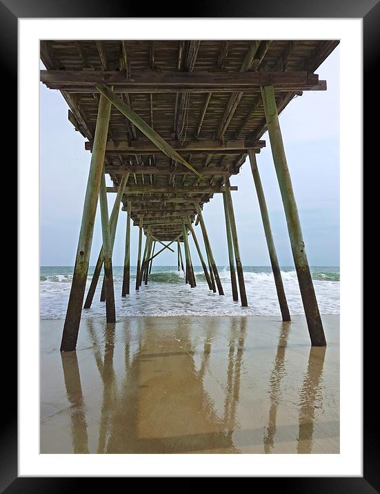 Pier at Wrightsville Beach, NC Framed Mounted Print by Jonathan Siviter
