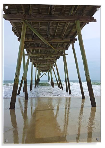 Pier at Wrightsville Beach, NC Acrylic by Jonathan Siviter