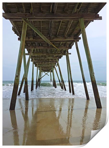 Pier at Wrightsville Beach, NC Print by Jonathan Siviter