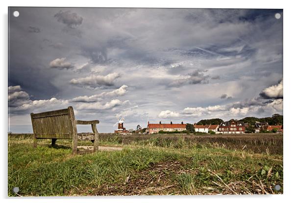 Seat with a View of Cley Acrylic by Paul Macro