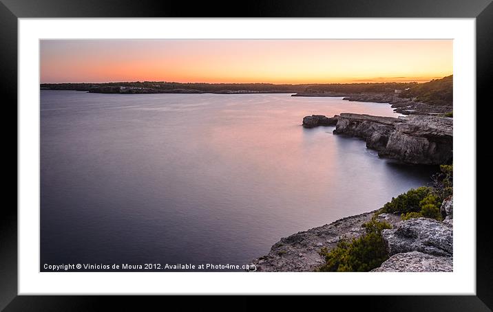 Sunset Framed Mounted Print by Vinicios de Moura