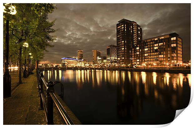 THE QUAYS AT NIGHT Print by Shaun Dickinson