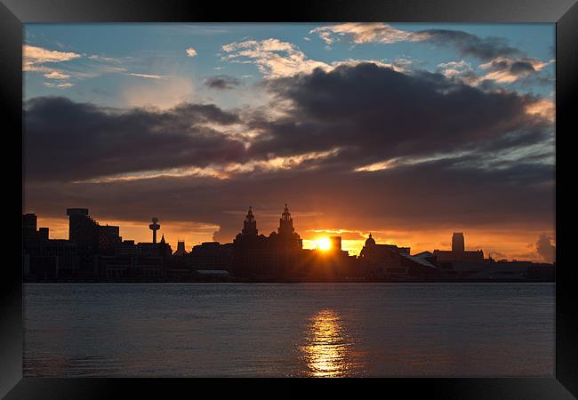 Sun rising over Liverpool Framed Print by Paul Farrell Photography