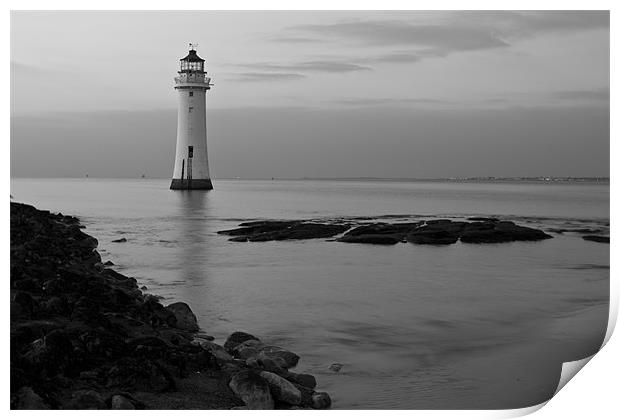 New Brighton lighthouse Print by Paul Farrell Photography