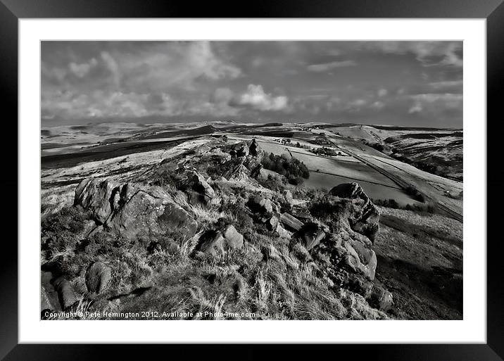 Ramshaw Rocks in Staffordshire Framed Mounted Print by Pete Hemington