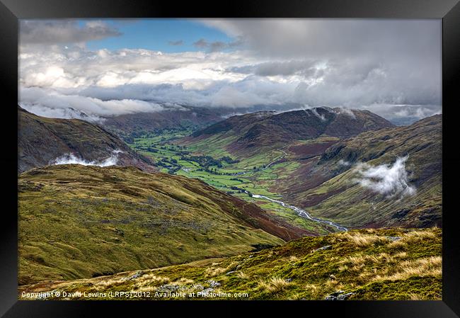 Great Langdale Valley - Cumbria Framed Print by David Lewins (LRPS)