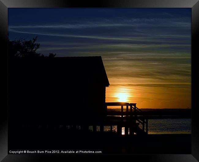 Beach Shack Silhouette Framed Print by Beach Bum Pics