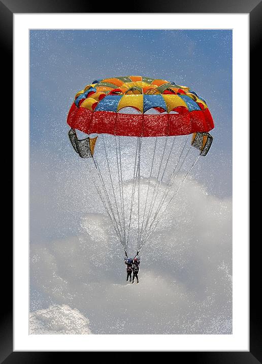 Ladies paragliders on cloud nine Framed Mounted Print by Arfabita  