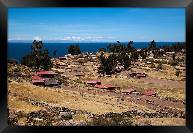 Taquile Island Framed Print by Gail Johnson