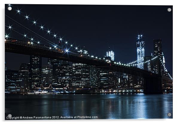 Brooklyn Nights Acrylic by Andrew Paranavitana