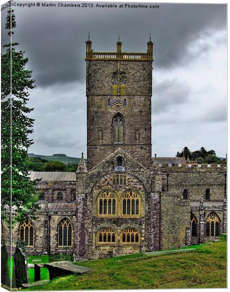 St Davids Cathedral Canvas Print by Martin Chambers