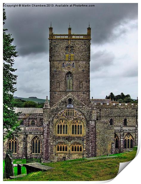 St Davids Cathedral Print by Martin Chambers