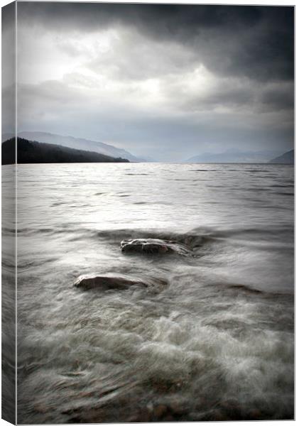 loch ness from Dores beach Canvas Print by Macrae Images