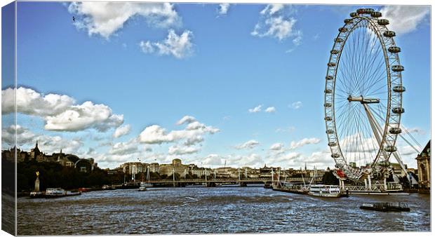 London Eye & Hungerford Bridge Canvas Print by David Shackle