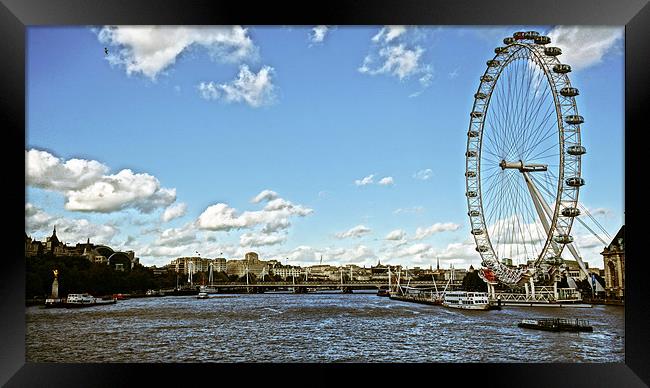 London Eye & Hungerford Bridge Framed Print by David Shackle