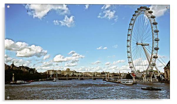 London Eye & Hungerford Bridge Acrylic by David Shackle