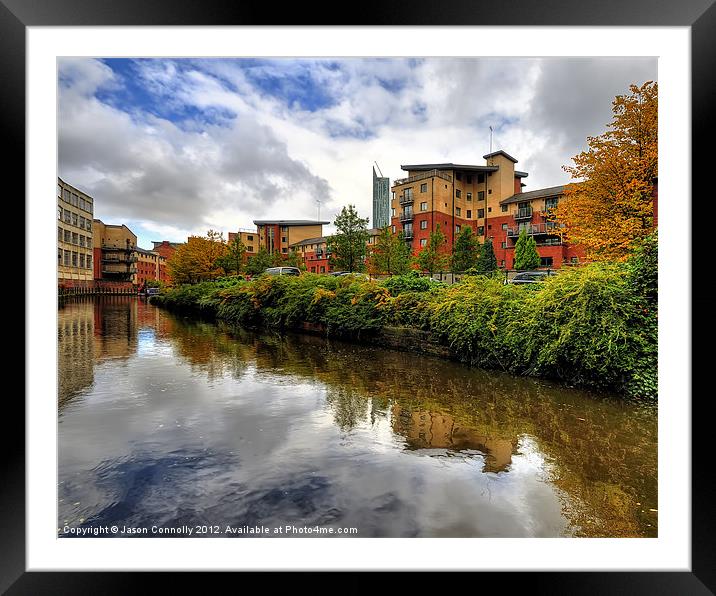 Rochdale Canal Reflections Framed Mounted Print by Jason Connolly